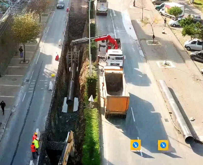 Trabzon İçmesuyu İsale Hattı projesinin görünümü